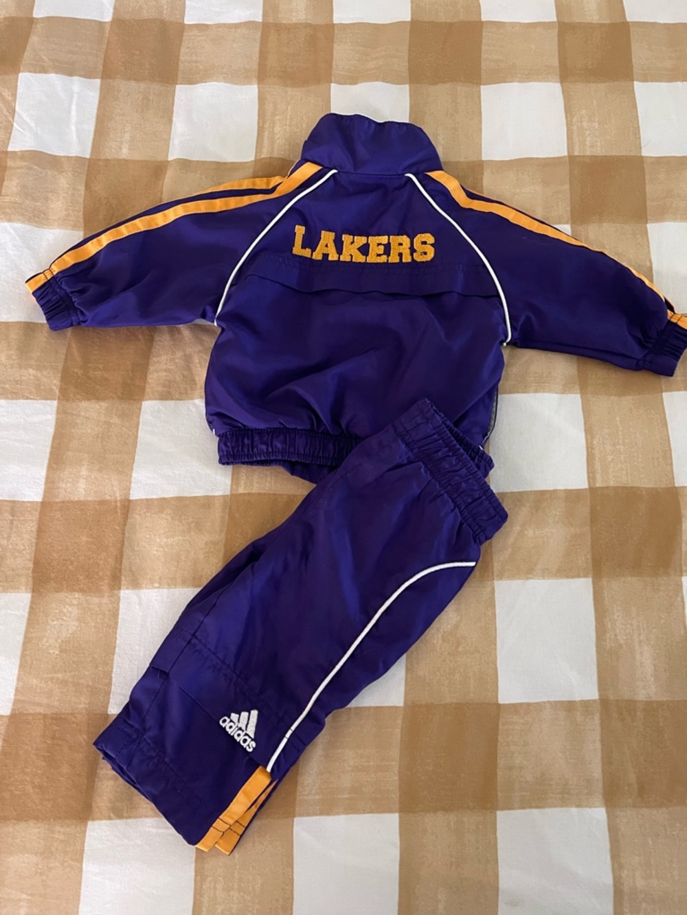 Vintage Adidas Los Angeles Lakers bag windbreaker outfit set